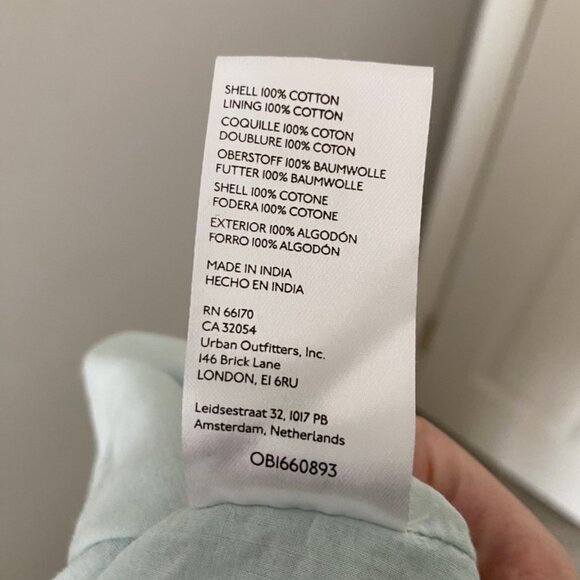 urban outfitters light blue/green cotton summer dress - Picture 6 of 6